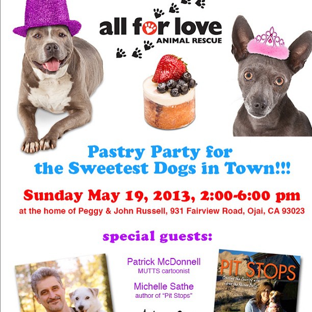 FUNDRAISER ON SUNDAY MAY 19. MEET ADOPTABLE DOGS AND SEE LAURA THEPET PSYCHIC  Location: 931 Fairview, Ojai, CA 93021Founder Maripat Davis began rescuing animals from the Camarillo Animal Shelter in Camarillo, CA & founded the non profit animal rescue group, "All For Love Animal Rescue" in 2011. AFLAR is an all-volunteer and all breed rescue, and works hard to save the most at-risk breeds from euthanasia—the Chihuahuas, Chihuahua mixes, and the Pit Bulls and Pit Bull mixes.  www.allforloveanimalrescue.org/Pet Psychic Radio Guest 05-16-13 podcast found on thepetpsychic.com  #animal #animals #pitbull #chihuahua #animalrescue #dogrescue