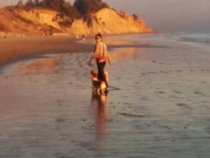 Wushu and Mickey with their person Jen.