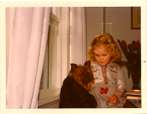 Laura And Taffy The First Animal She Ever Understood. Taffy said to Laura when she was an infant, "You are so small."